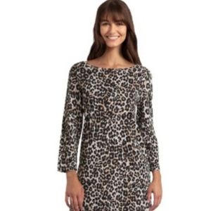 NWT ISAAC MIZRAHI New York: Boat Neck Dress size XXXL Leopard Print